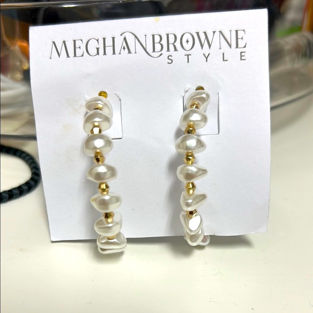 Pearl and Gold Earrings